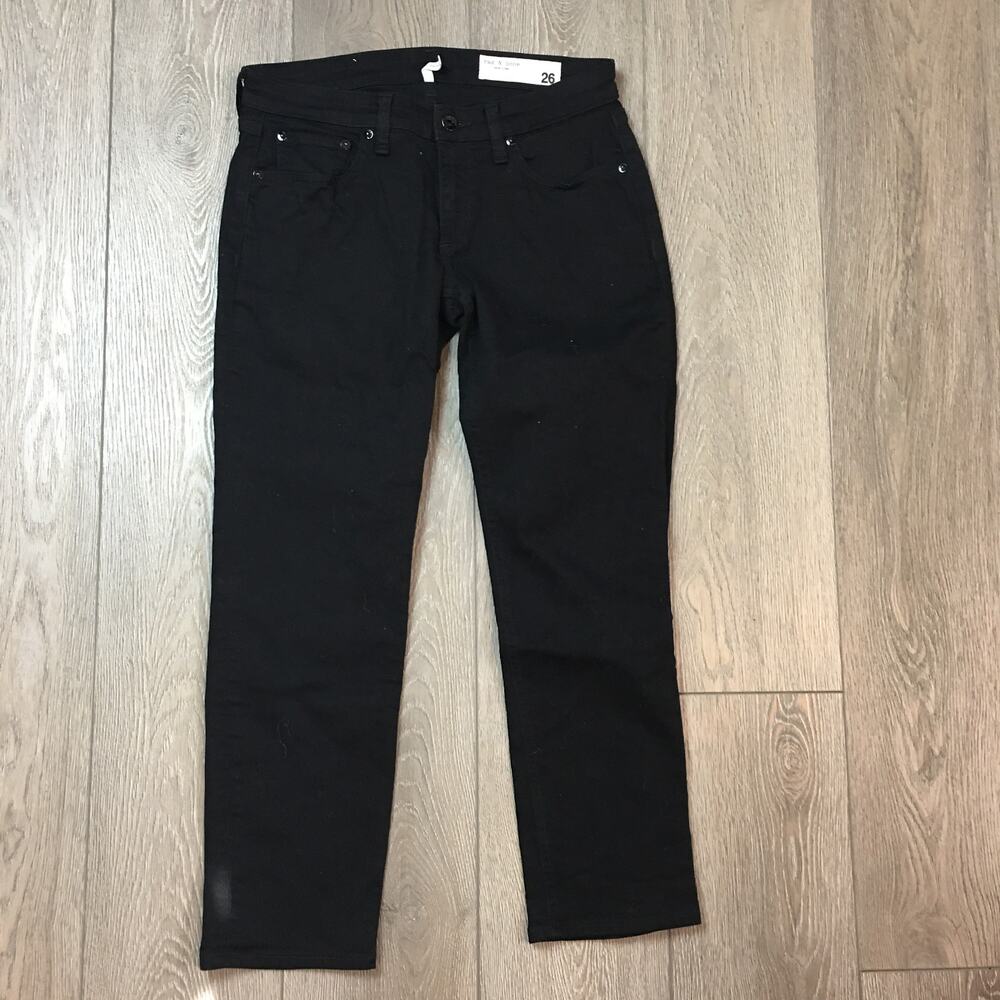rag and bone drew low rise slim boyfriend black size 26